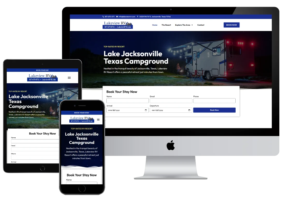 Lakeview RV Resort website