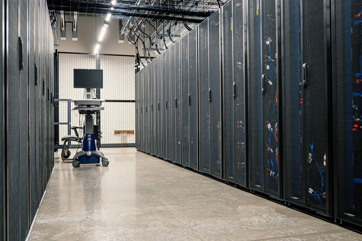 Server racks in a modern data center